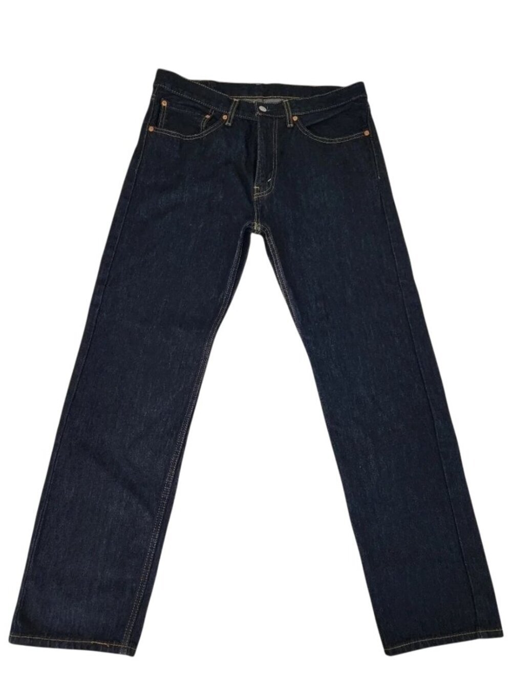 LEVI’S Dark (blue) Wash 505 Straight Leg Classic Denim Jeans w34 l32